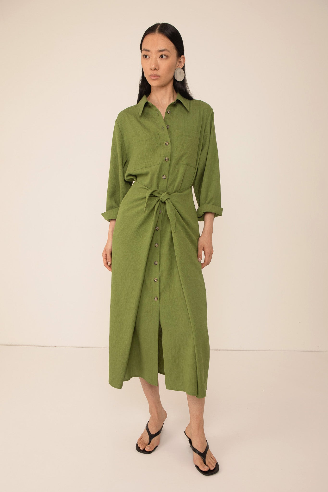 front knot shirt dress In The Style Exclusive Knot Front Shirt Dress In Yellow