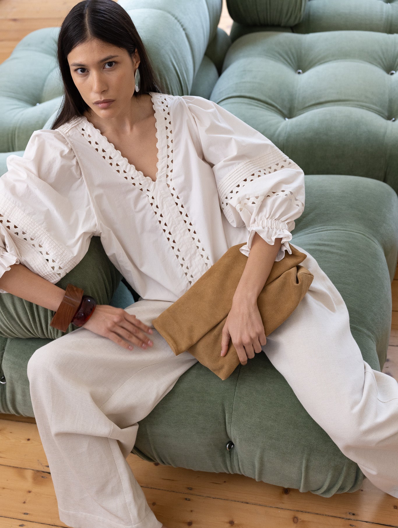 Elegant Vivere London dress styled for a contemporary look