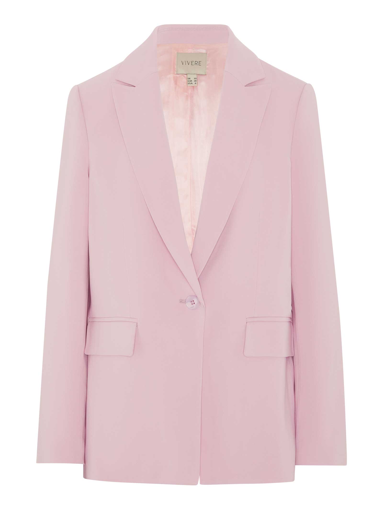Women's Tailored Blazer in Light Pink – vivere-london